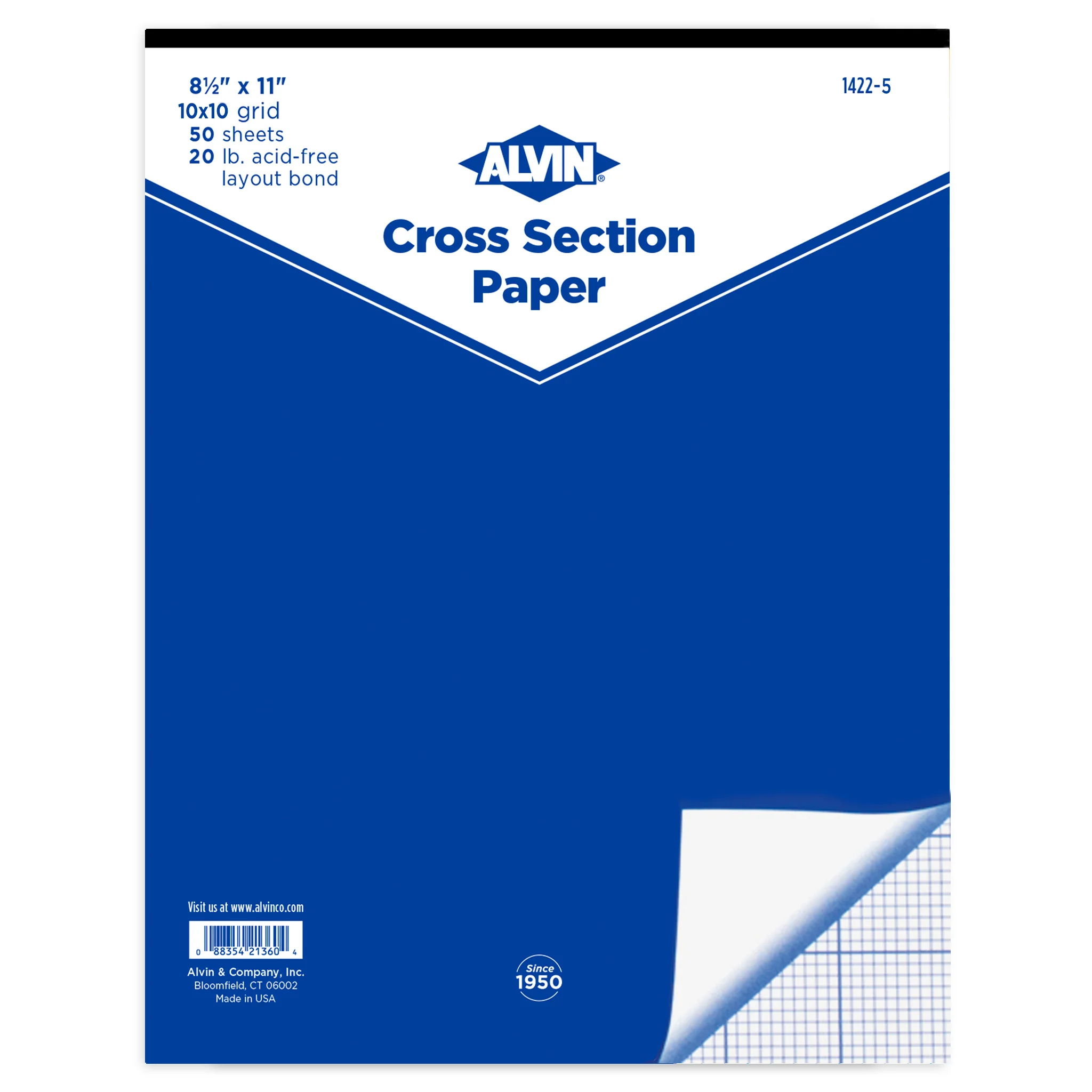 Cross Section Graph Paper Pad / 50 Sheet available in 4x4, 8x8 or 10x10 Grid - Image 14