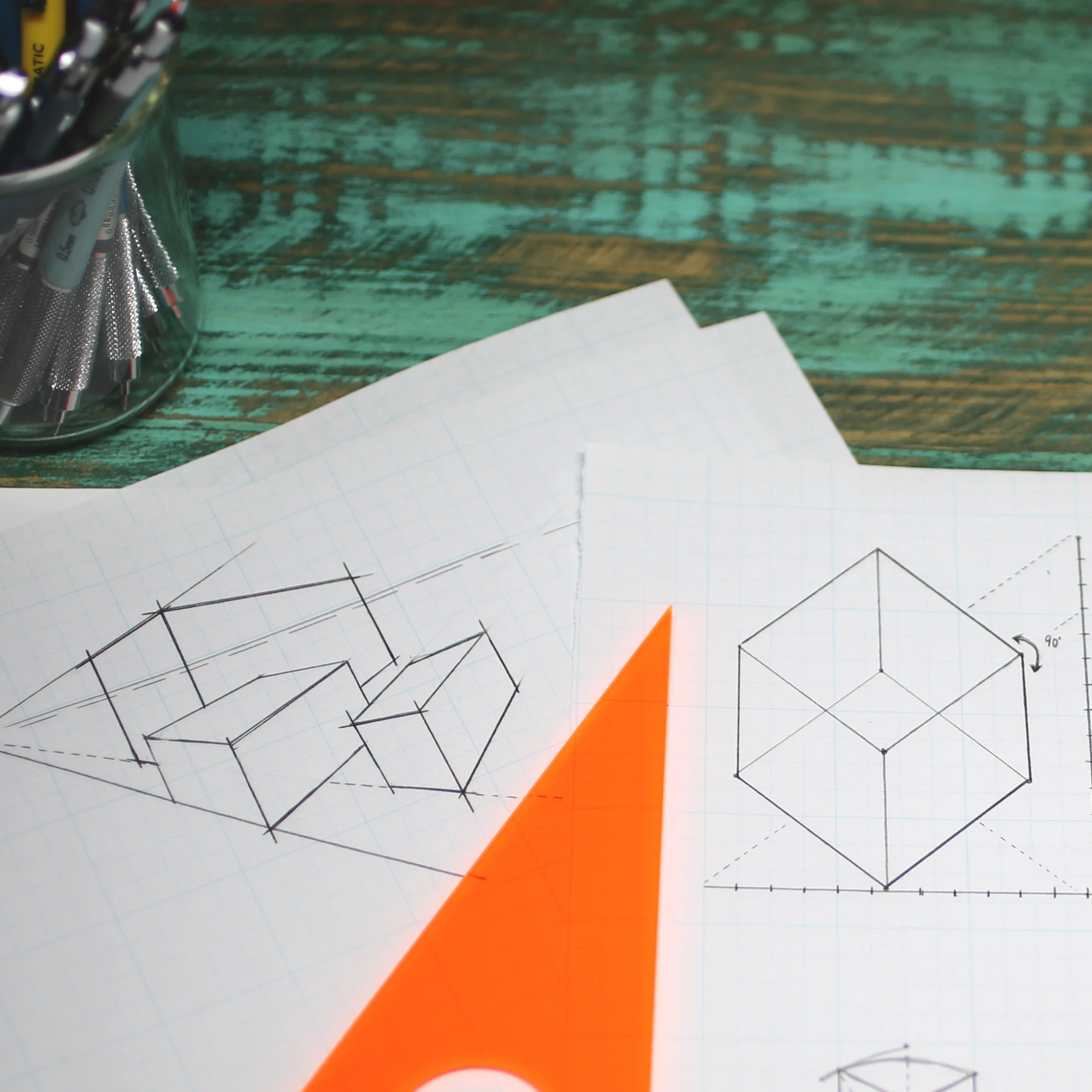 Cross Section Graph Paper Pad / 50 Sheet available in 4x4, 8x8 or 10x10 Grid - Image 22