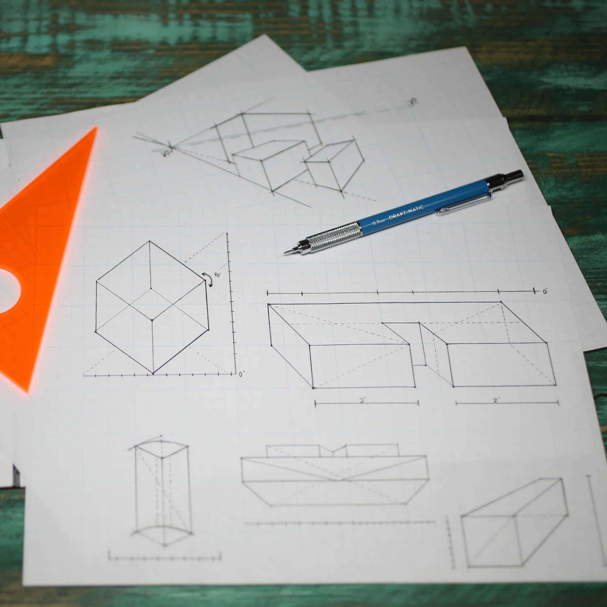 Cross Section Graph Paper Pad / 50 Sheet available in 4x4, 8x8 or 10x10 Grid - Image 46