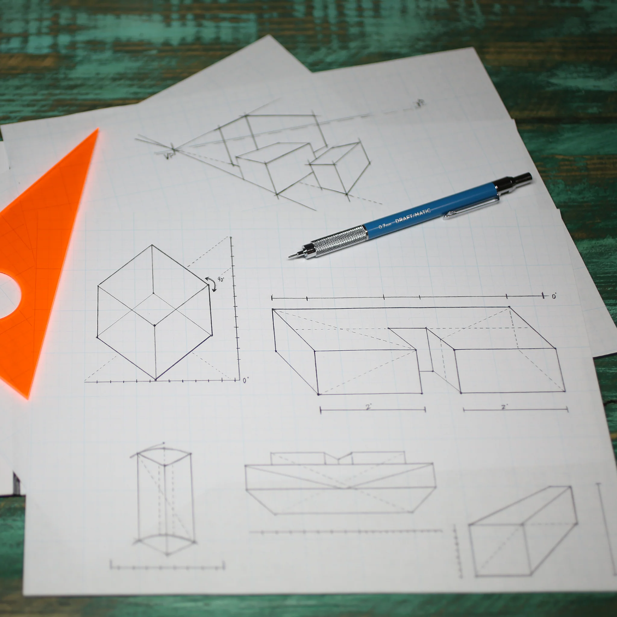 Cross Section Graph Paper Pad / 50 Sheet available in 4x4, 8x8 or 10x10 Grid - Image 9