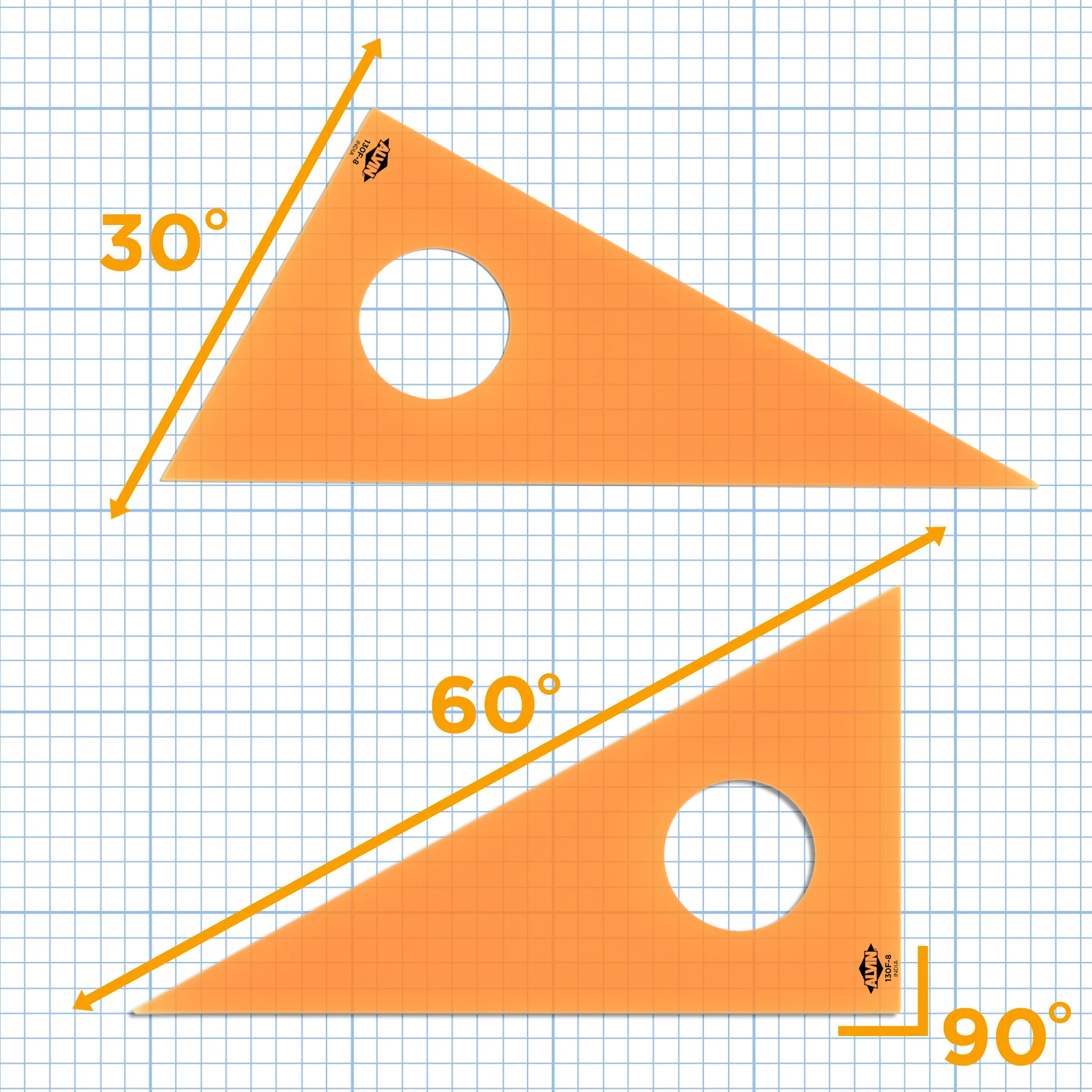 Professional Drafting Triangle (Fluorescent) 30/60 45/90 - Image 23