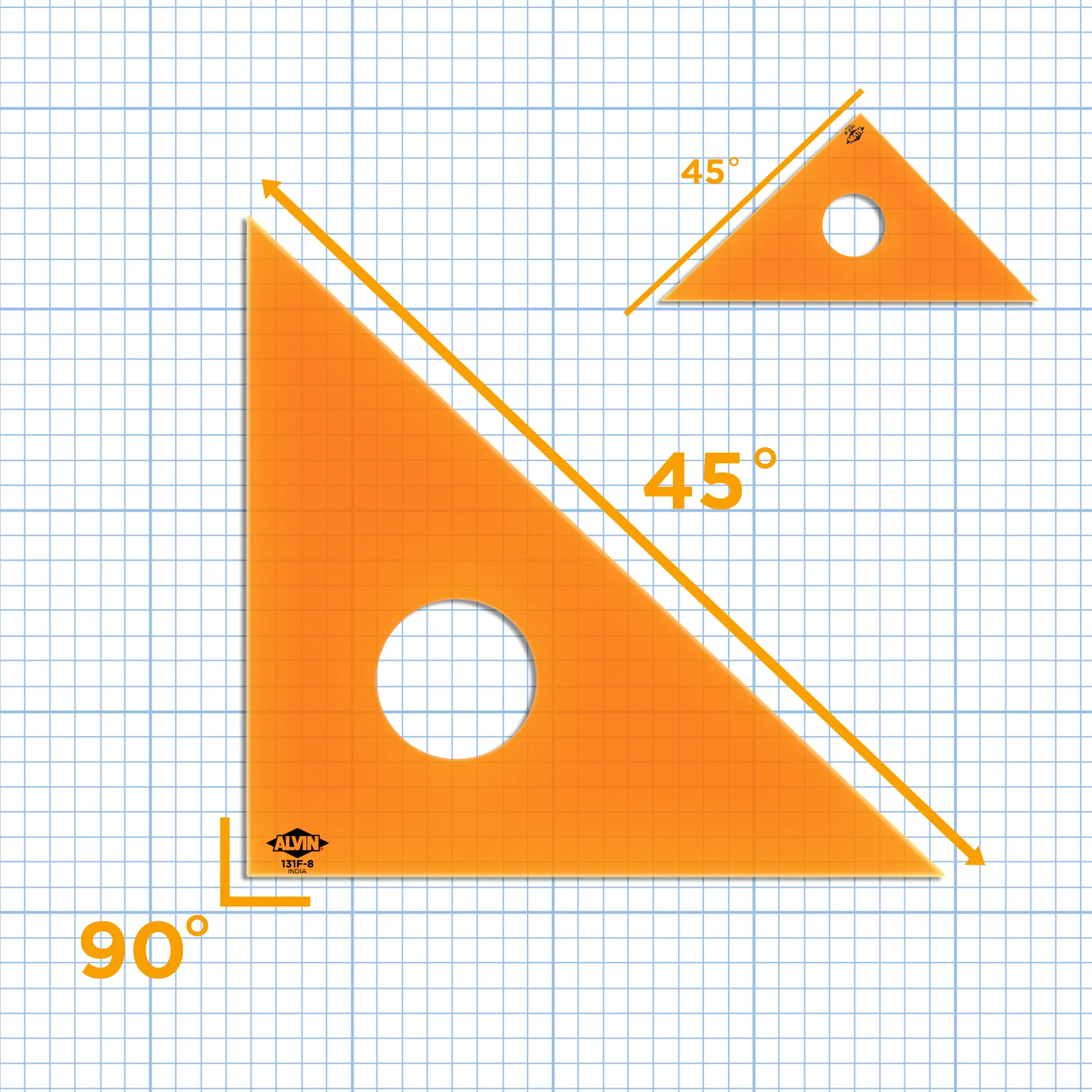 Professional Drafting Triangle (Fluorescent) 30/60 45/90 - Image 50