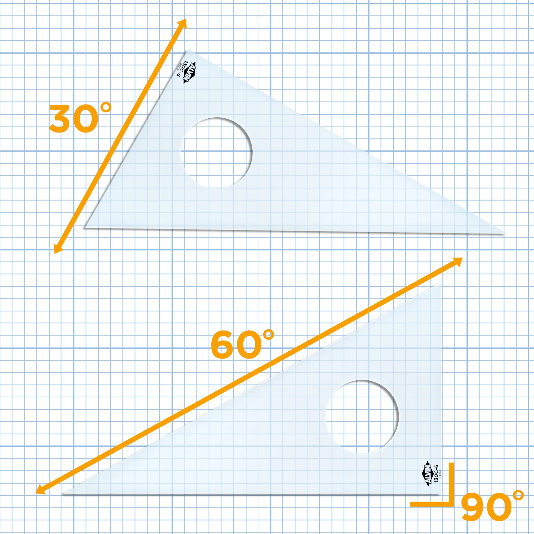 Professional Drafting Triangle (Clear) 30/60 45/90 - Image 105