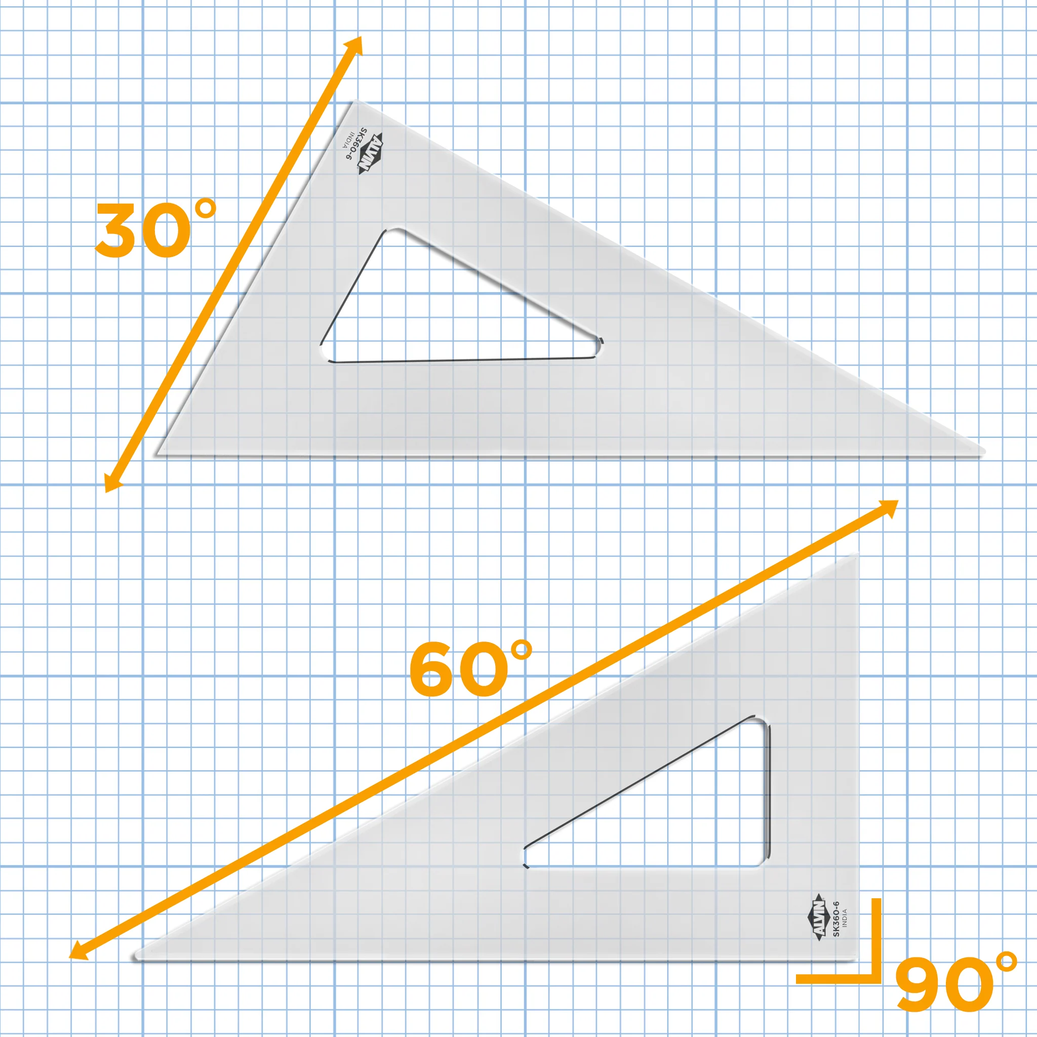 Professional Drafting Triangle (Smoke Tint) 30/60 45/90 - Image 18