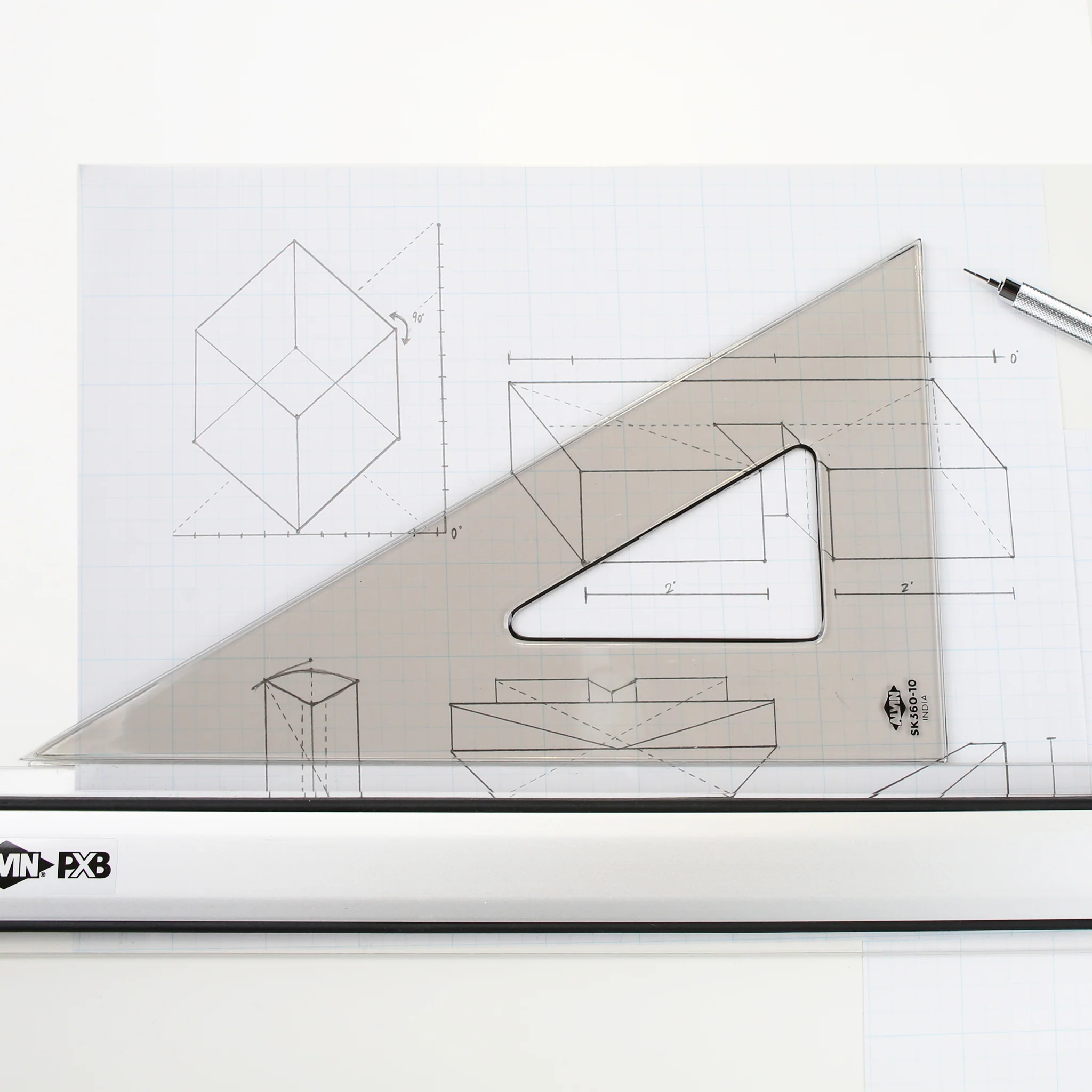 Professional Drafting Triangle (Smoke Tint) 30/60 45/90 - Image 31