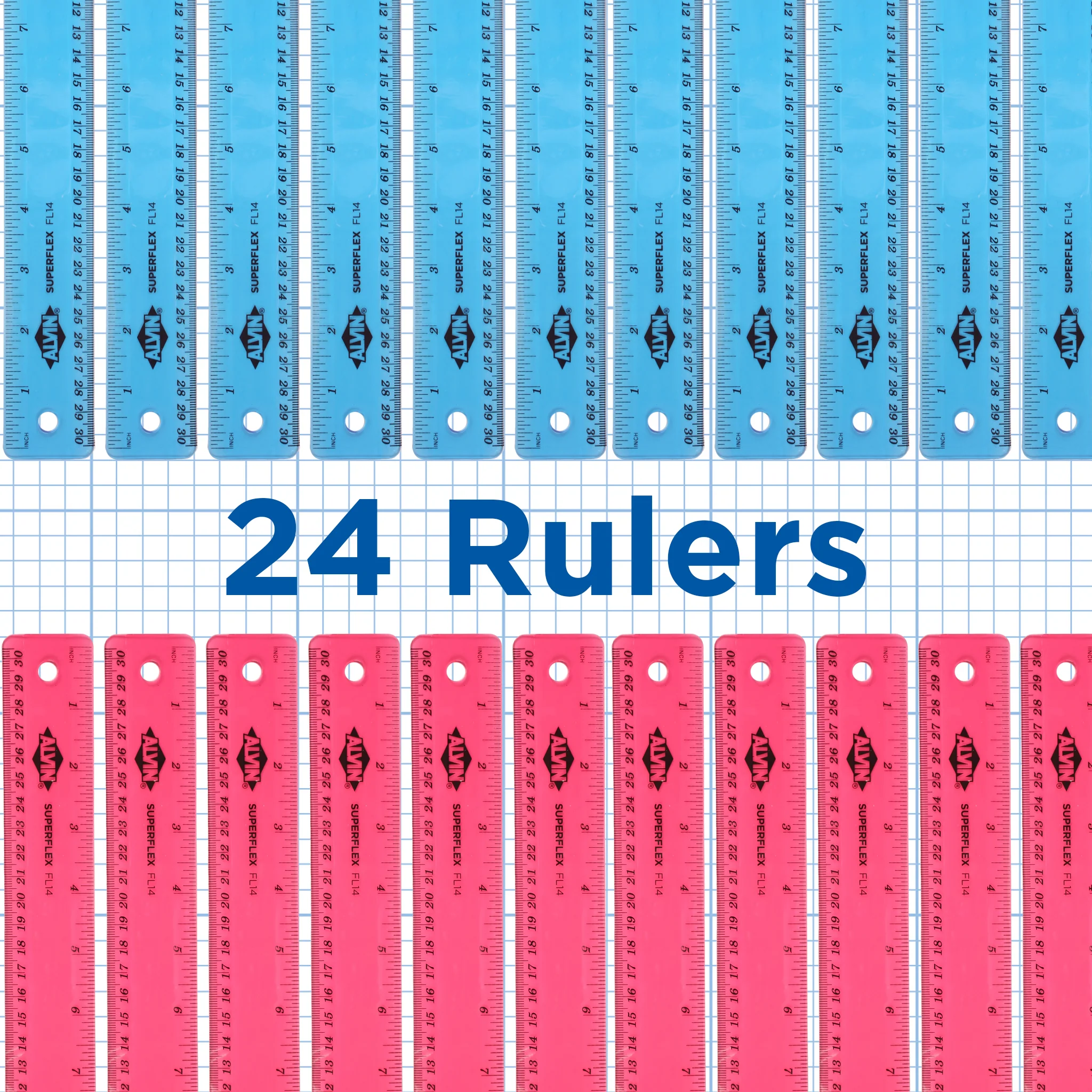 Superflex Plastic Ruler 12" - 24-Pack - Image 2