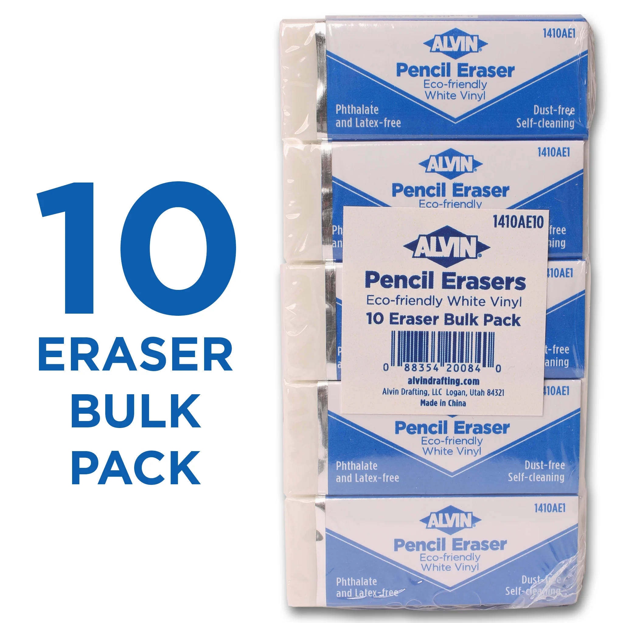 1410AE White Vinyl Erasers - Image 12