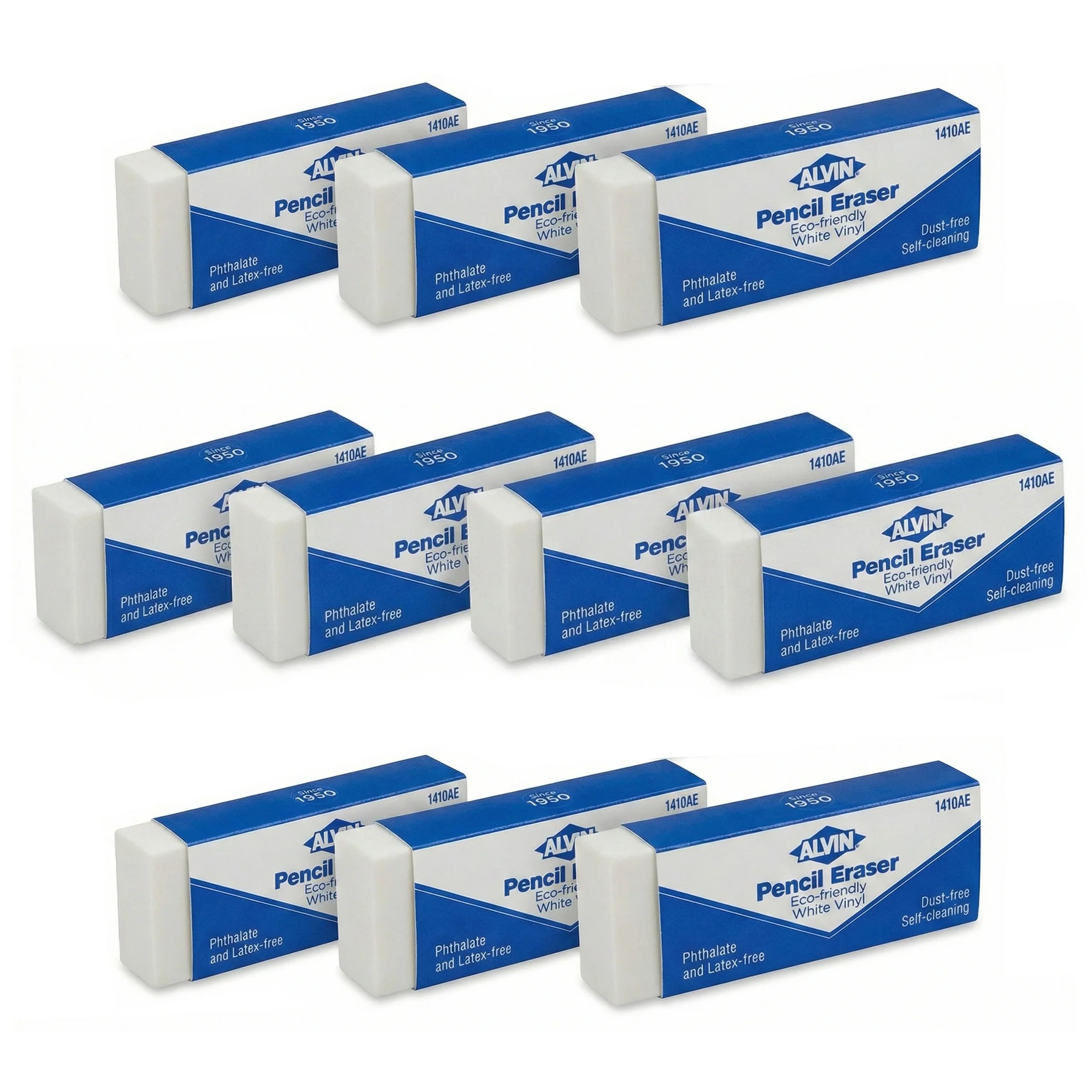1410AE White Vinyl Erasers - Image 8